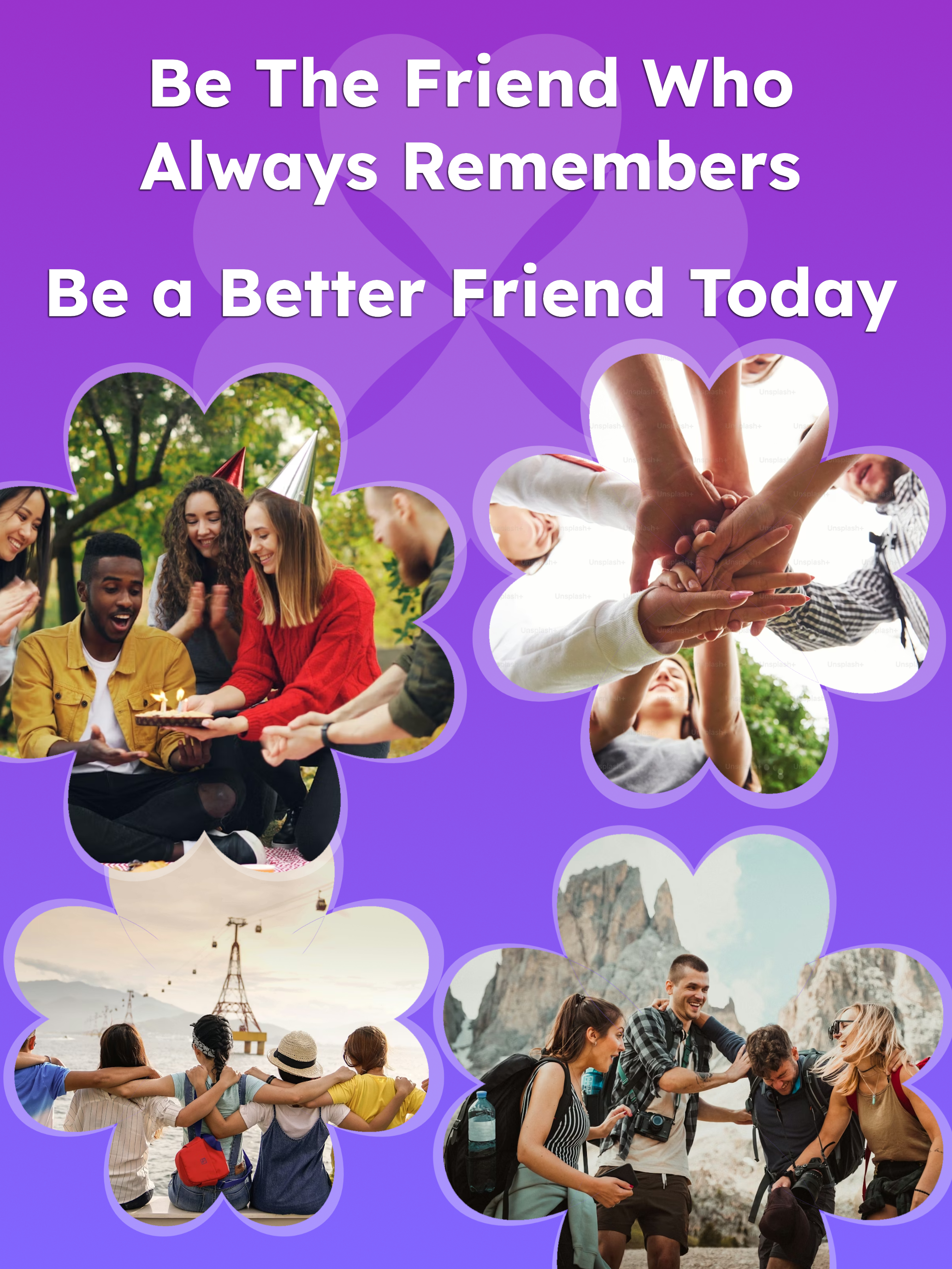 really cool image of showing friends instead of app photos