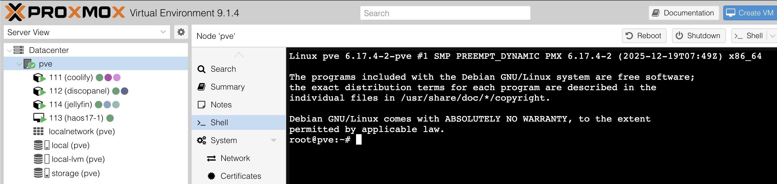 Shell Screenshot
