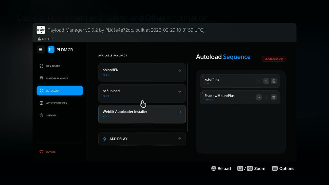 Sequência de autoload com kstuff-lite e ShadowMountPlus